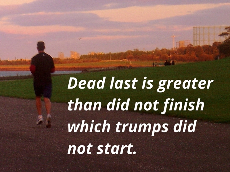 Dead last is greater than did not finish which trumps did not start.
